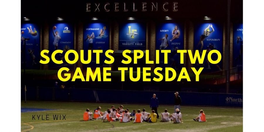 Scouts Split Two Game Tuesday