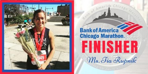 LFHS Math's Ms. Tia Rupnik Completes First Chicago Marathon