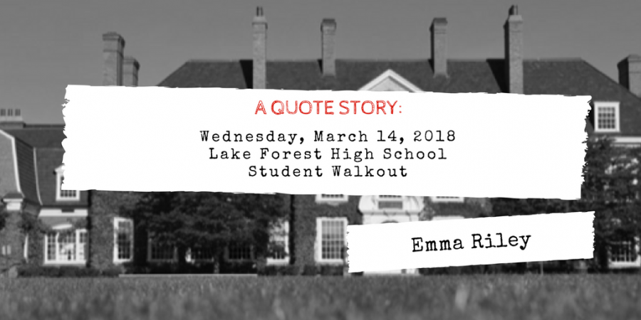 Quote Story: Wednesday, March 14 Walkout at LFHS 1