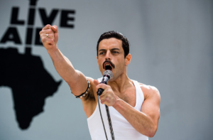 Rami Malek stars as Queen lead singer Freddie Mercury in 2018’s “Bohemian Rhapsody”.