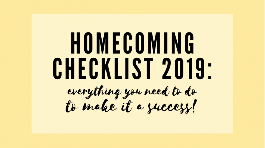 Homecoming Checklist 2019