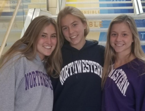 From left to right, Bridget Mitchell, Ingrid Falls, and Nicole Doucette will all continue their soccer and academic careers at Northwestern University next Fall. 