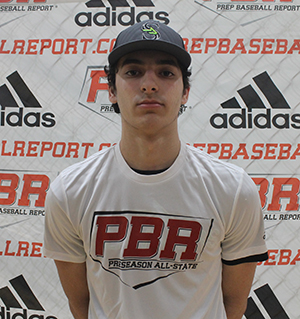 Vallone at a PBR event in February. The lefty compiled an ERA below 2 in his first two varsity seasons.