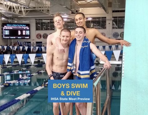 The second place, state-qualifying result out of the 200 Freestyle Relay closed out Sectionals with a bang (from top to bottom, left to right: Colin Kingsley, Sidd Ojha, Peter Landis, and Luke Lanigan)