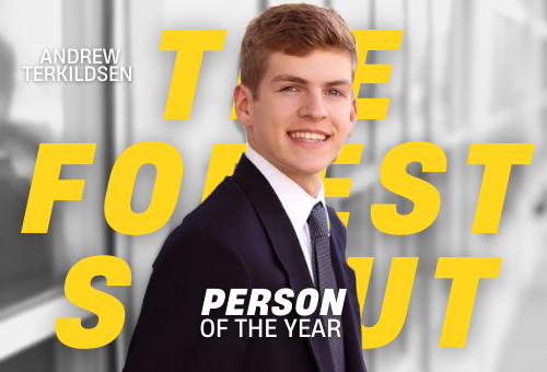 This years Person of the Year winner Andrew Terkildsen will attend Yale in the fall.