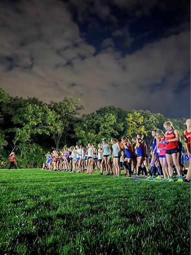 Girls Varsity Cross Country earns second place in night race