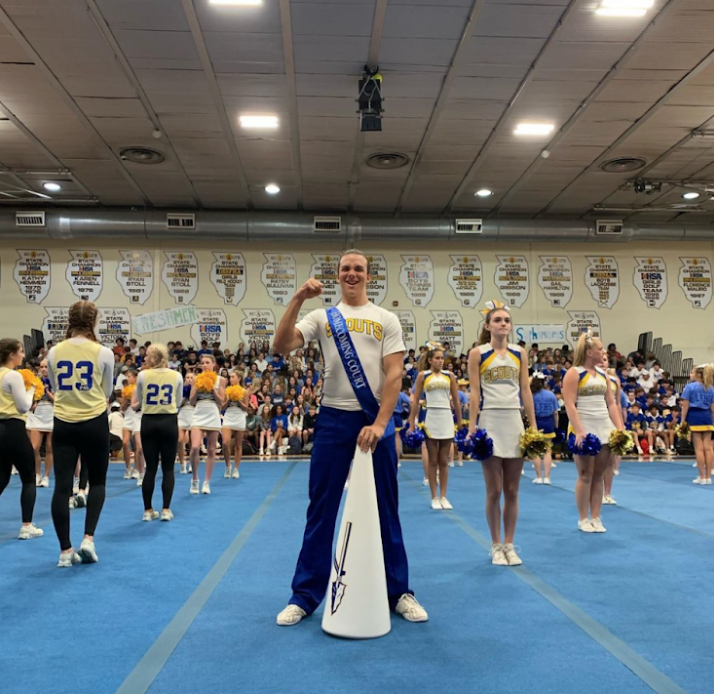 Shea Walsh is the first LFHS male cheerleader in more than a decade.