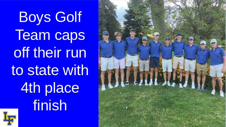 Boys Golf Team Finishes 4th Place at State