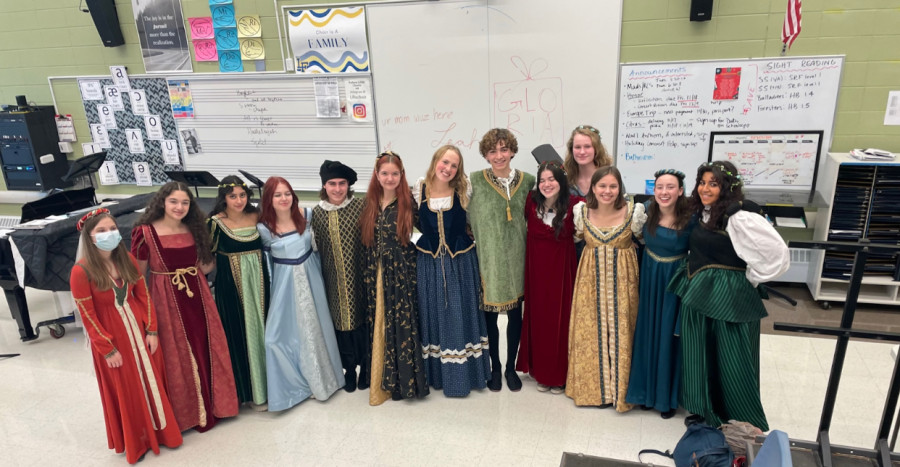 The Madrigals in costume. Courtesy of Grace Thomas.