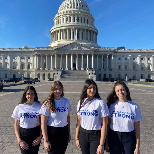 Months after the Highland Park shootings, members of SALT visited Washington as part of a national effort to combat gun violence. Photo courtesy of Imaan Bokhari.
