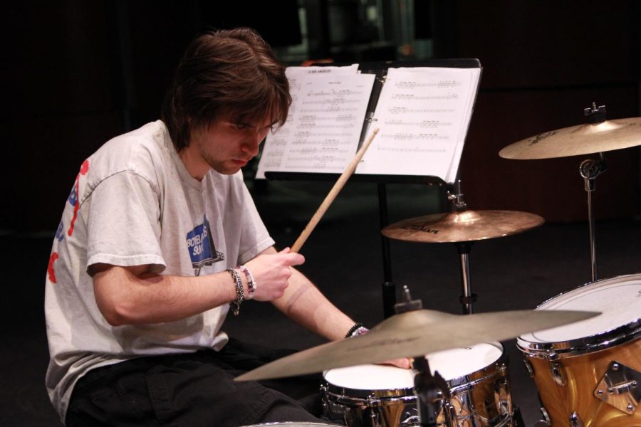 Adler Hermann on the drums.