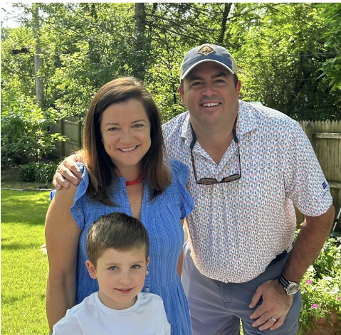 Mrs. Crouch with her husband and son Cal on the 4th of July. (Courtesy of Julie Crouch)