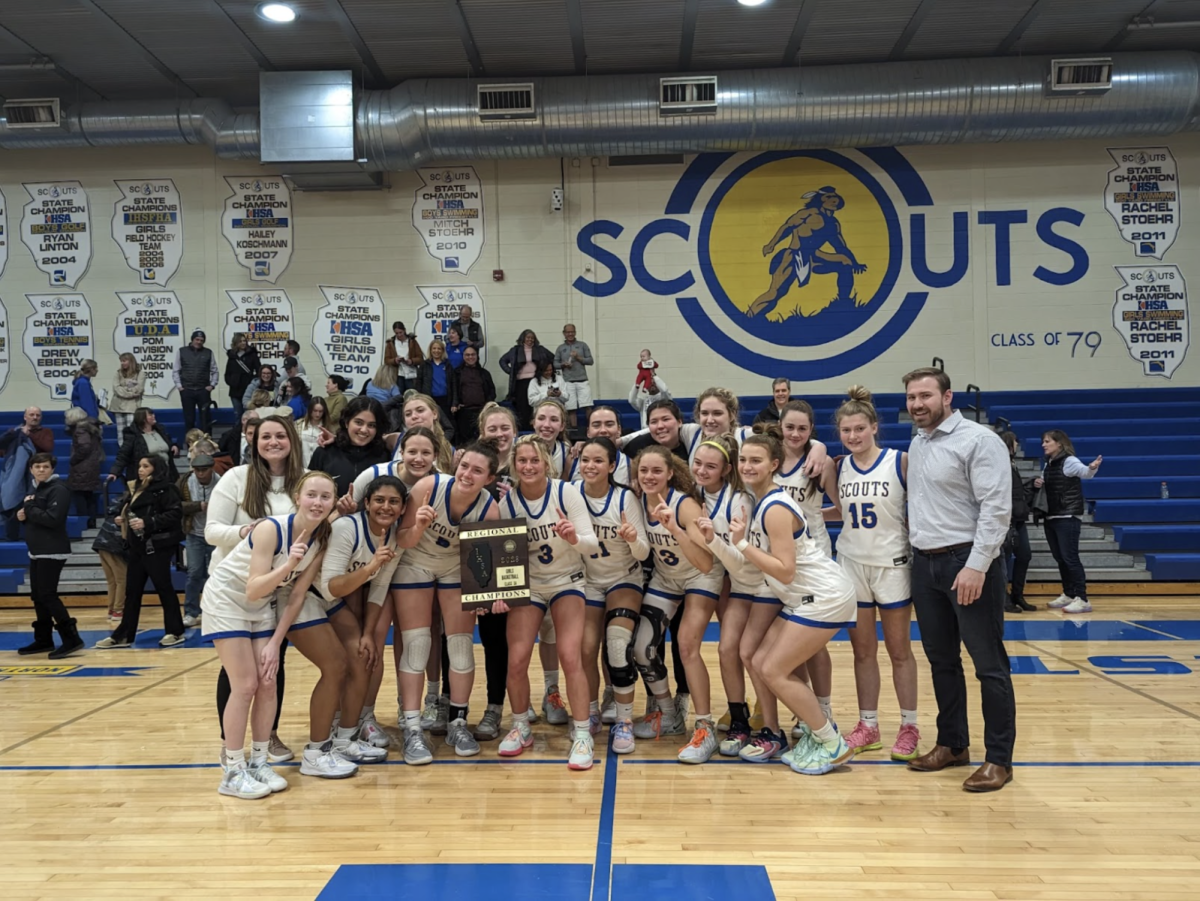 The+2022-23+Girls+Varsity+Basketball+Team+after+their+regional+championship.+%28Courtesy+of+Lizzie+LeGrand%29+