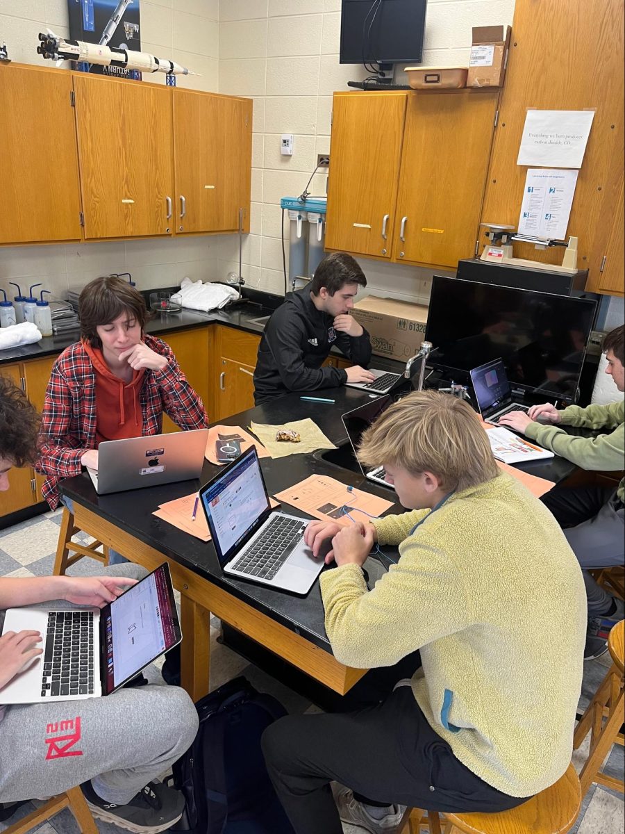 Students working, uninterrupted, during a science class