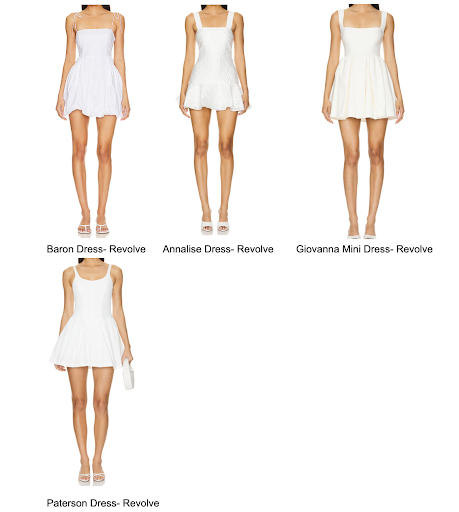 Revolve white dresses (Via Revolve Website)
