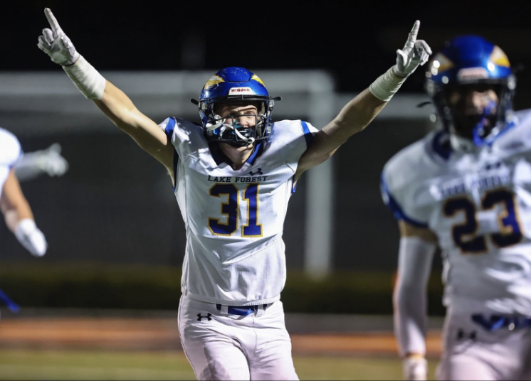 Image Courtesy of Joel Lerner (@joellerner) Junior Finley Goodman celebrates 3ot win