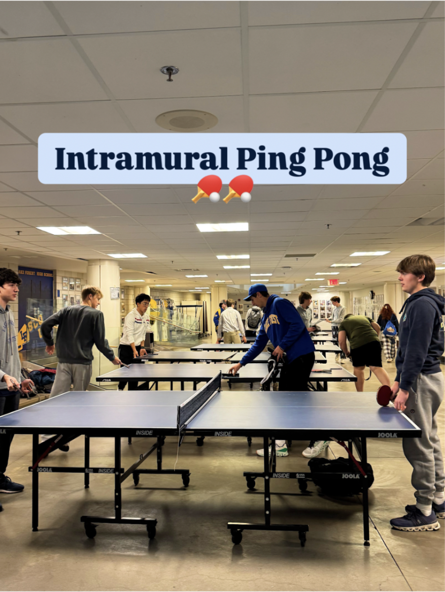 Students playing ping pong. 
Photo Courtesy of Finley Karr.