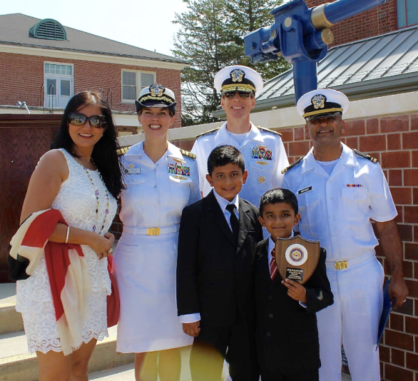 Purohit's father's Navy Supply Corps graduation. Photo Courtesy of Sohil Purohit.