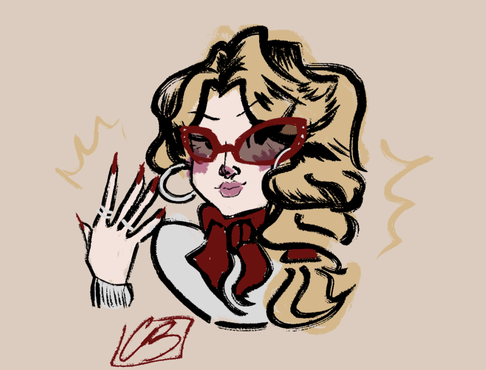 Illustration of someone who's found their personal style.