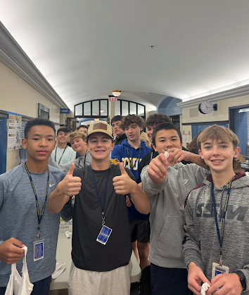 Students smiling for a photo while at the All Scout Service Day. (Courtesy of Kacey Busam)