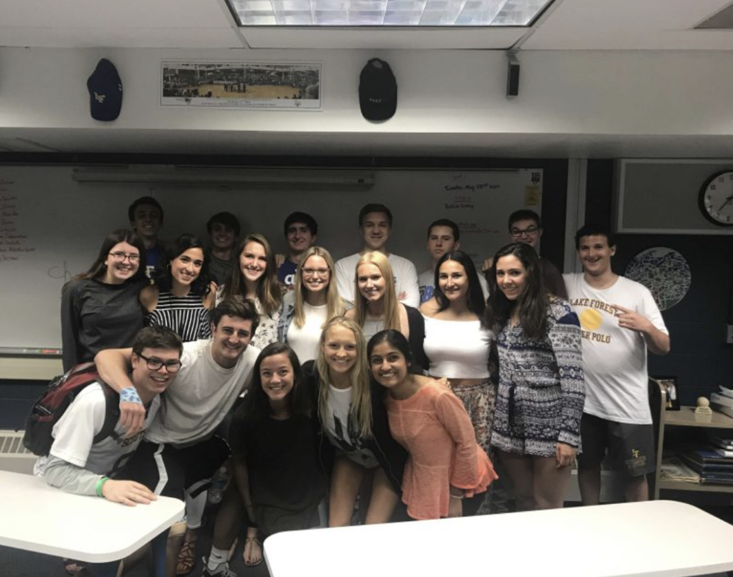 Original staff members in the classes of 2018 and 2017.