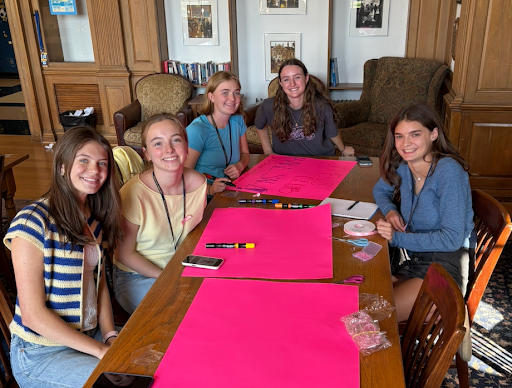 Women's Club preparing for their bake sale. Photo courtesy of Sydney Keck.